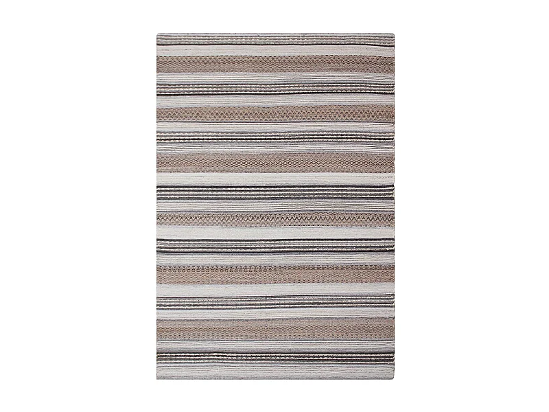 GUISPO - Tapis Jute et Laine Tissé à la Main 160x230 cm Beige et Marron