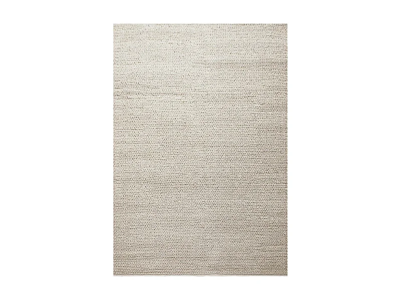 MUNDY - Tapis Laine et Coton Tissé à la Main 200x300 cm Greige