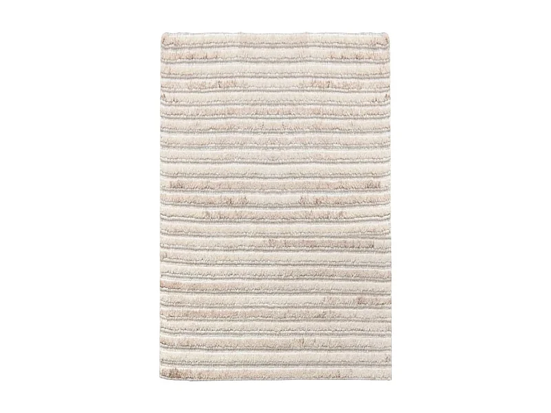 MALAG - Tapis d'entrée Laine et Coton Touffeté à la Main 60x90 cm Beige