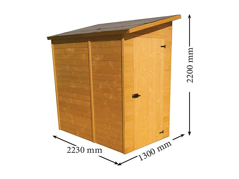 ABP4-Abri mural, Epicéa panneaux 16mm, 1.30 x 2.20m, 2.30m²