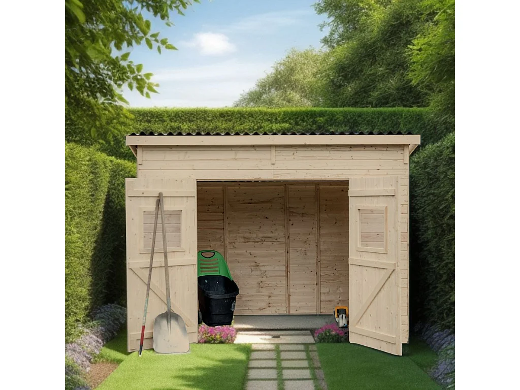 ABP1- Abri, Epicéa panneaux 16mm, 3.00 x 2.20, 6.60m²