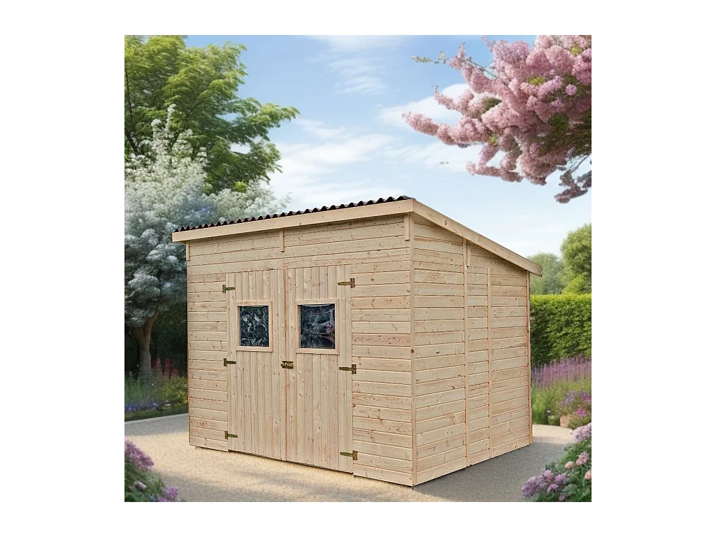 ABP1- Abri, Epicéa panneaux 16mm, 3.00 x 2.20, 6.60m²