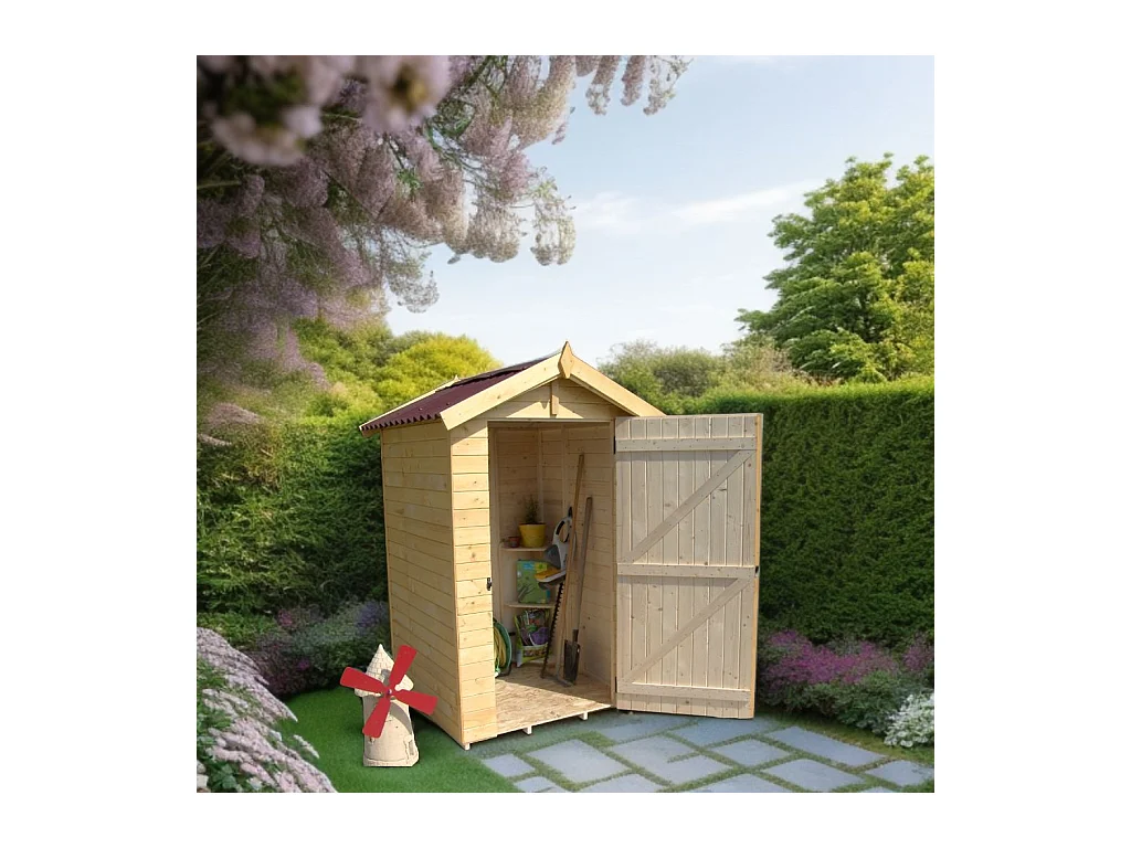 ABP3-Abri, Epicéa panneaux 16mm, 1.40 x 1.45 m, 2.00m²