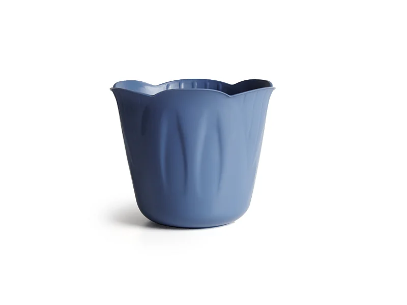 Cache pot "Mimosa" 5,5L - Bleu - D 25 x H 20,5 cm