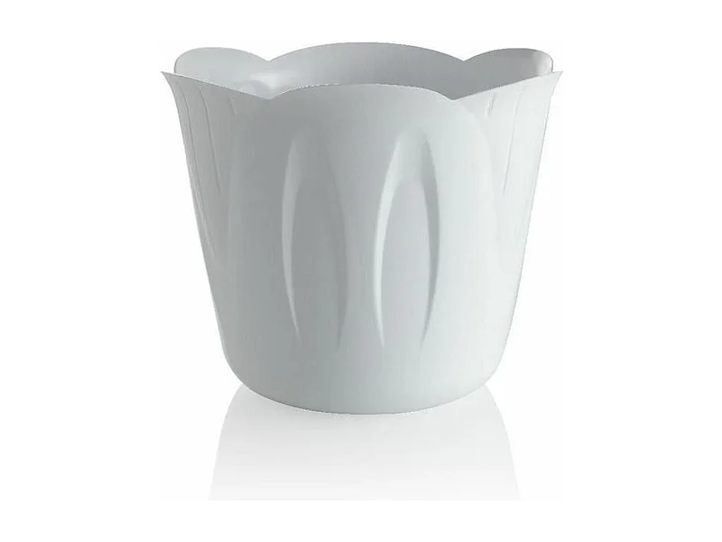 Cache-pot - MIMOSA - D 25 cm - Blanc