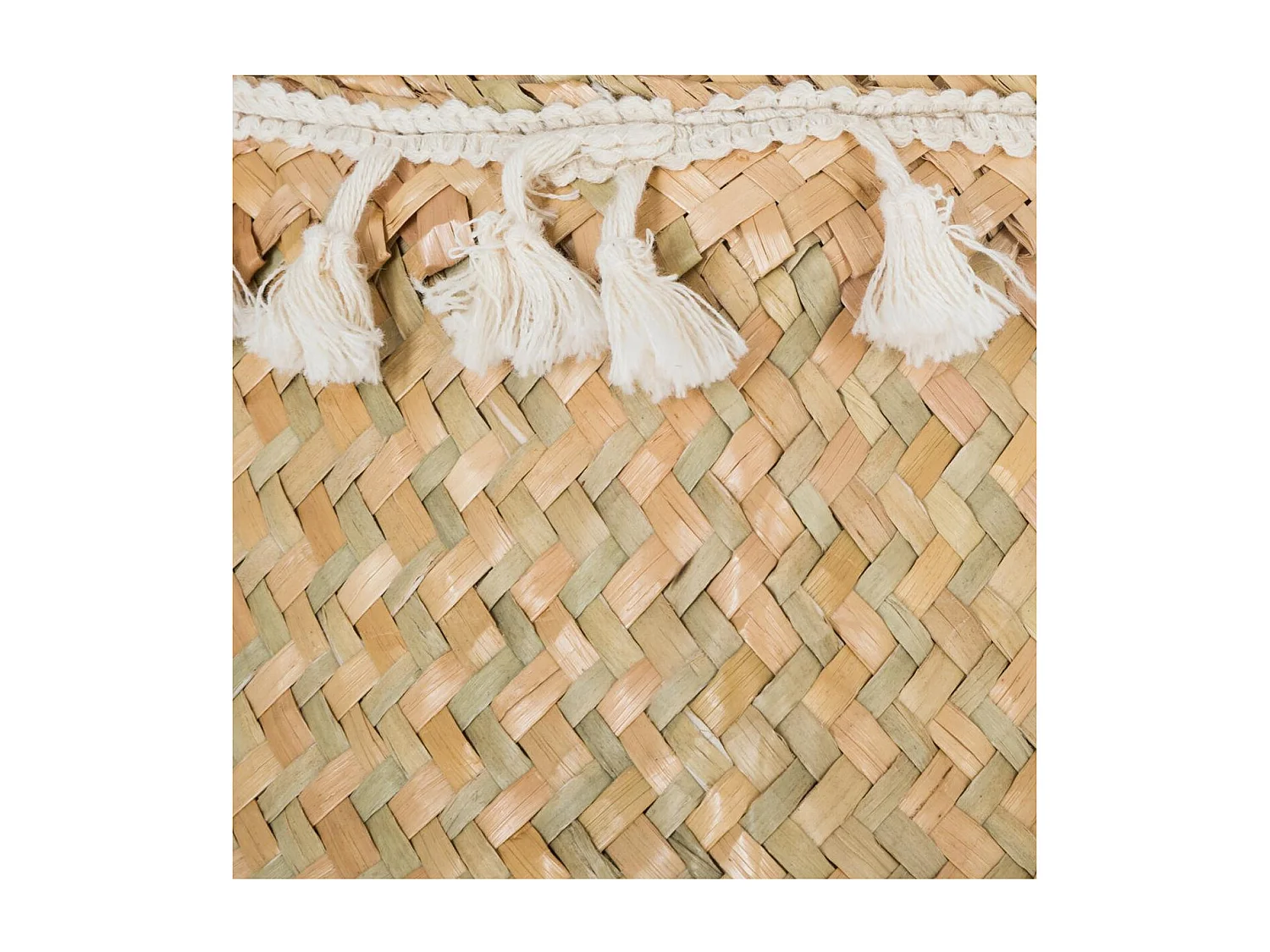 Panier à Pompons Pliable "Seagrass" 31cm Beige