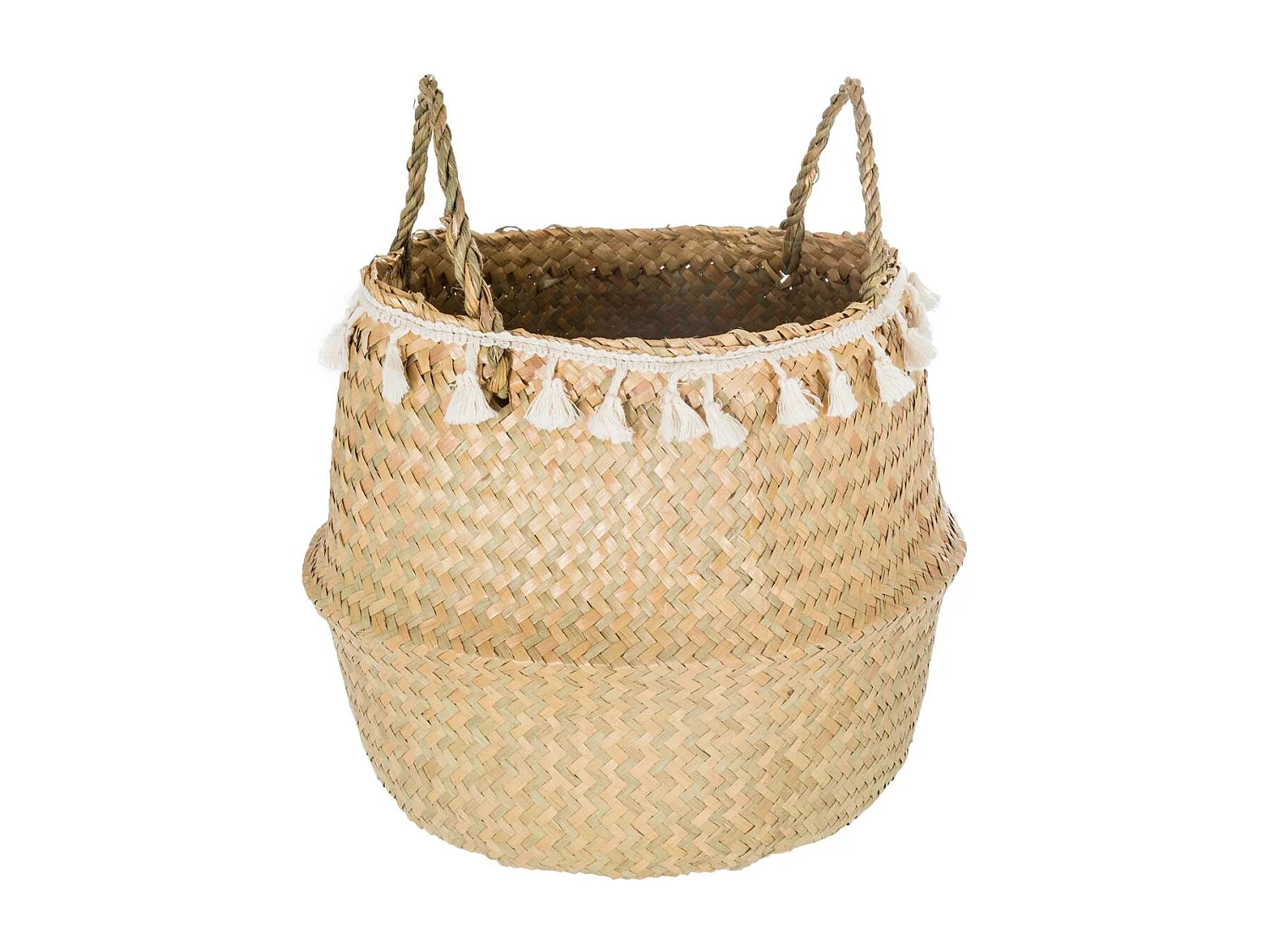 Panier à Pompons Pliable "Seagrass" 31cm Beige