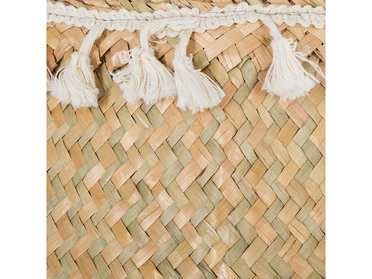 Panier à Pompons Pliable "Seagrass" 31cm Beige