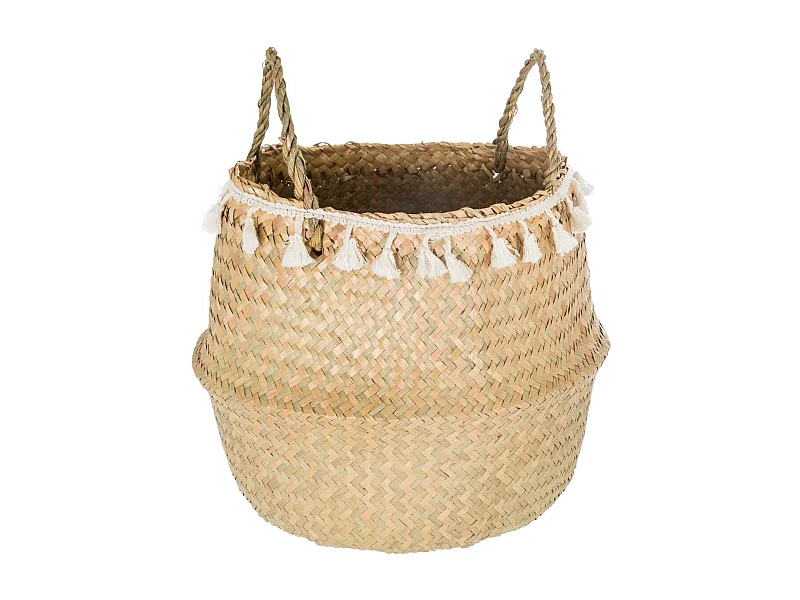 Cesta plegable a pompones