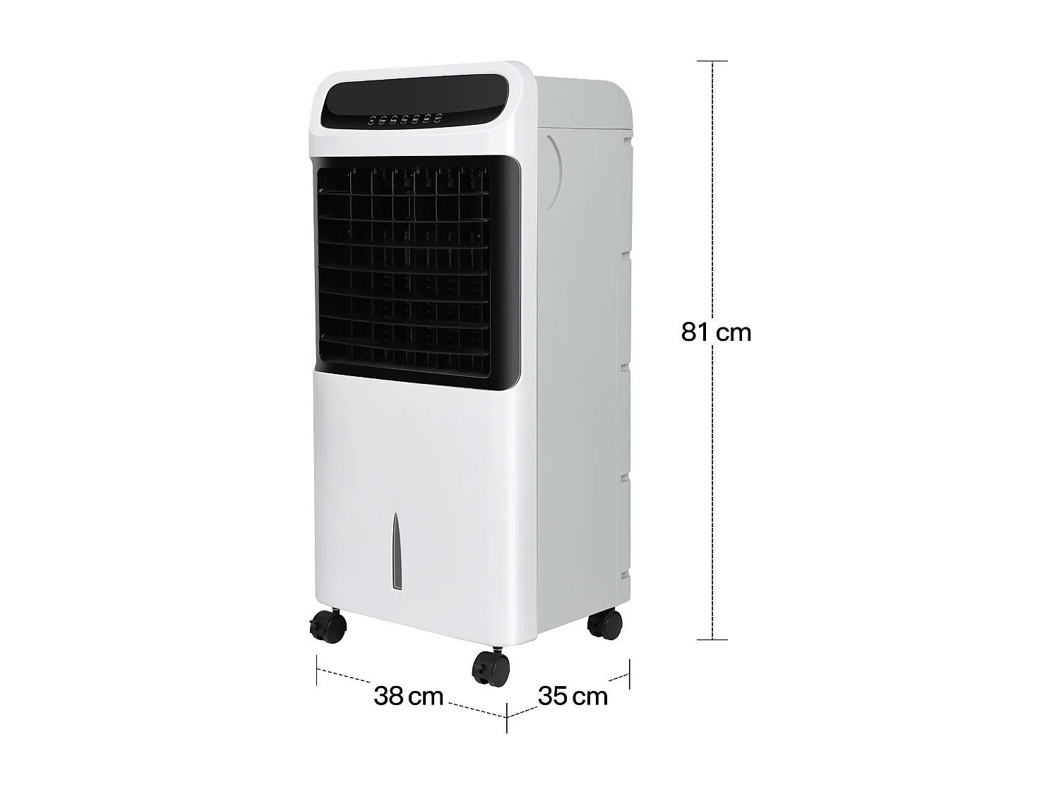 Rafraîchisseur d’Air, Humidificateur, Ventilateur, Minuterie 12 heures, Refroidisseur, Télécommande