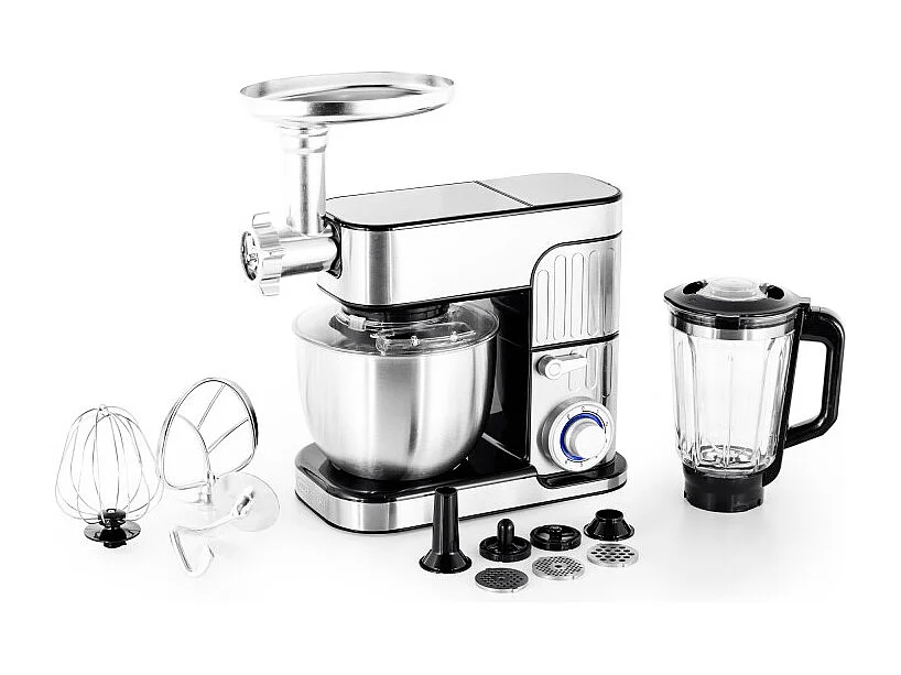 Robot Pétrin Inox 5.5l Avec Hachoir Antara Pro Kitchencook Gris