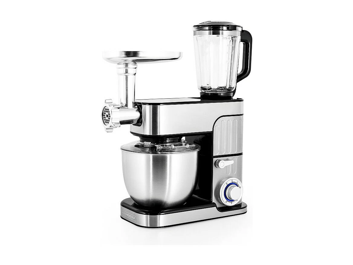 Robot Pétrin Inox 5.5l Avec Hachoir Antara Pro Kitchencook Gris