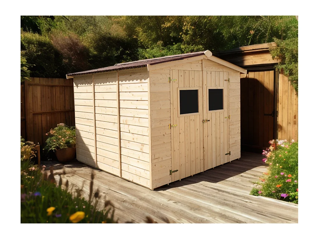 ABP10-Abri, Epicéa panneaux 16mm, 2.40 x 2.40m, 7.20m²