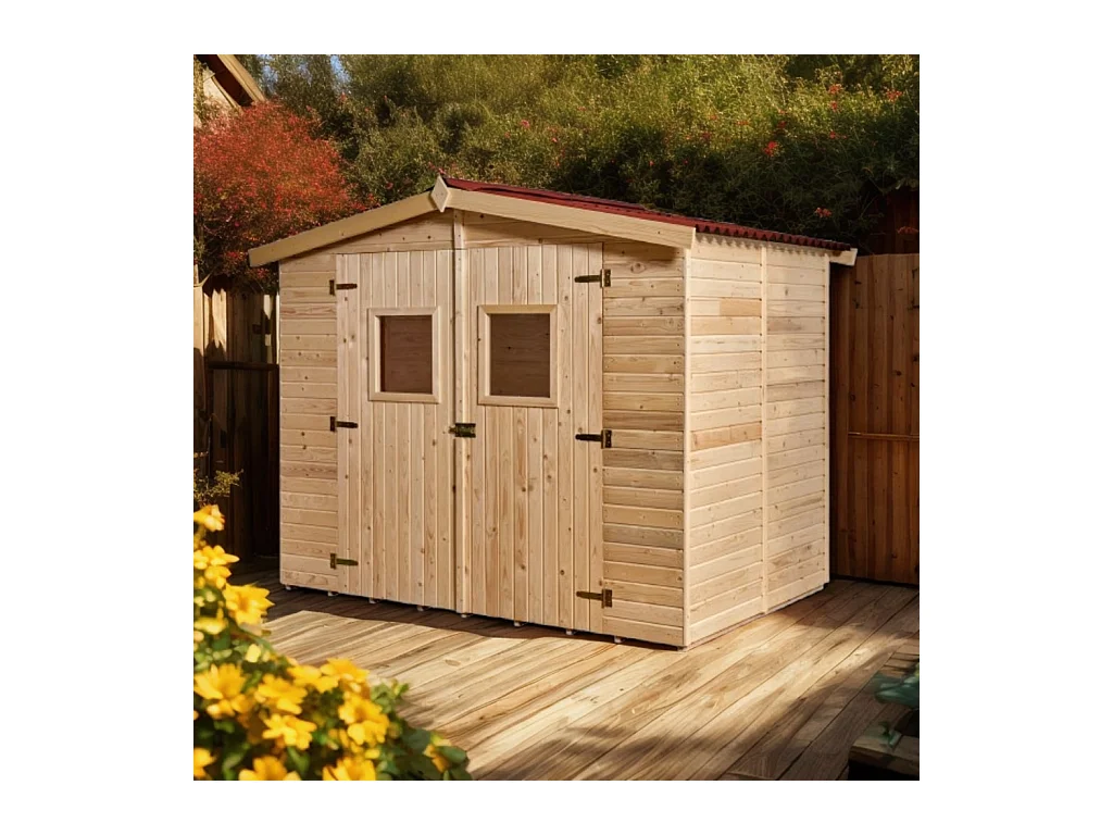 ABP9-Abri, Epicéa panneaux 16mm, 2.70 x 1.90m, 5.00m²