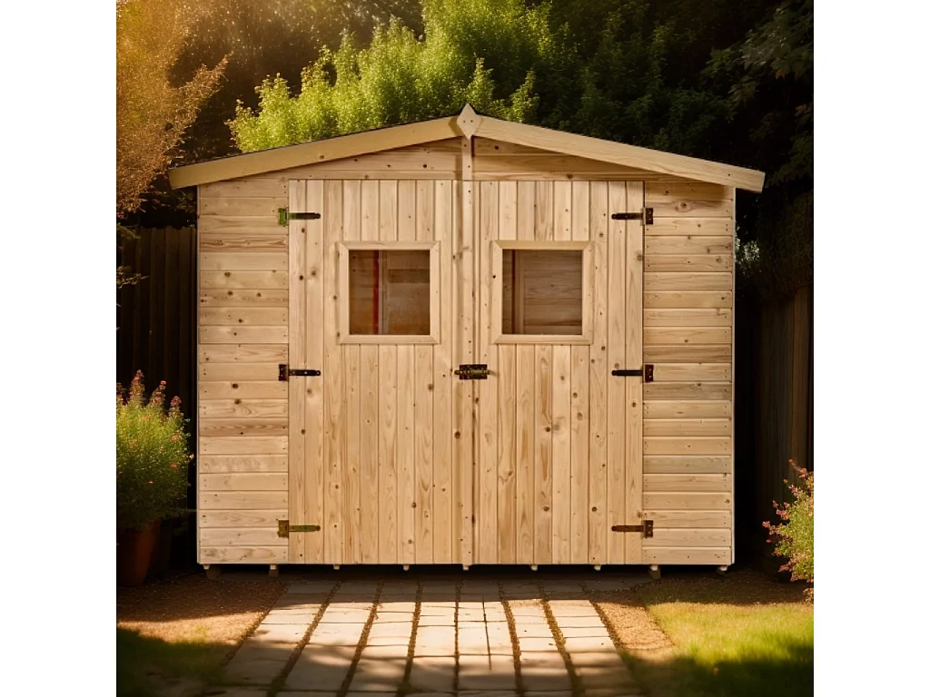 ABP9-Abri, Epicéa panneaux 16mm, 2.70 x 1.90m, 5.00m²