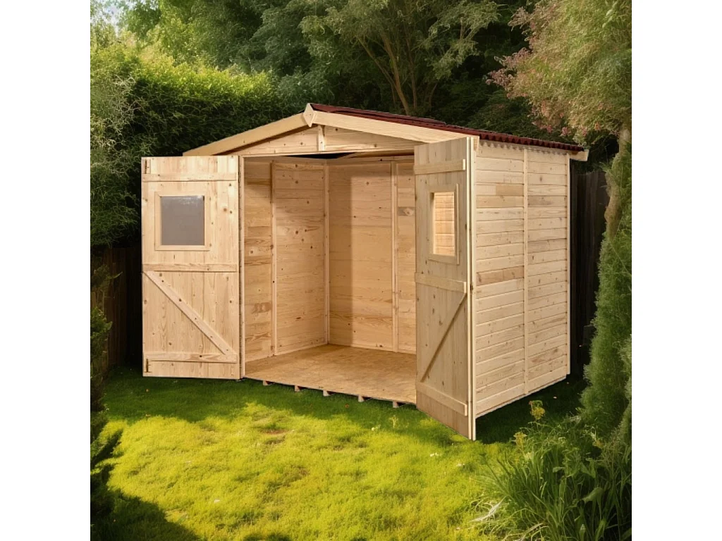 ABP9-Abri, Epicéa panneaux 16mm, 2.70 x 1.90m, 5.00m²