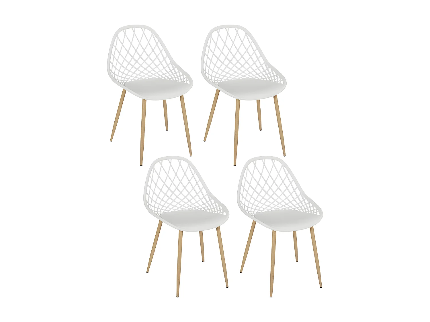 Chaise Exterieur Malaga Blanc - Lot De 4 Blanc