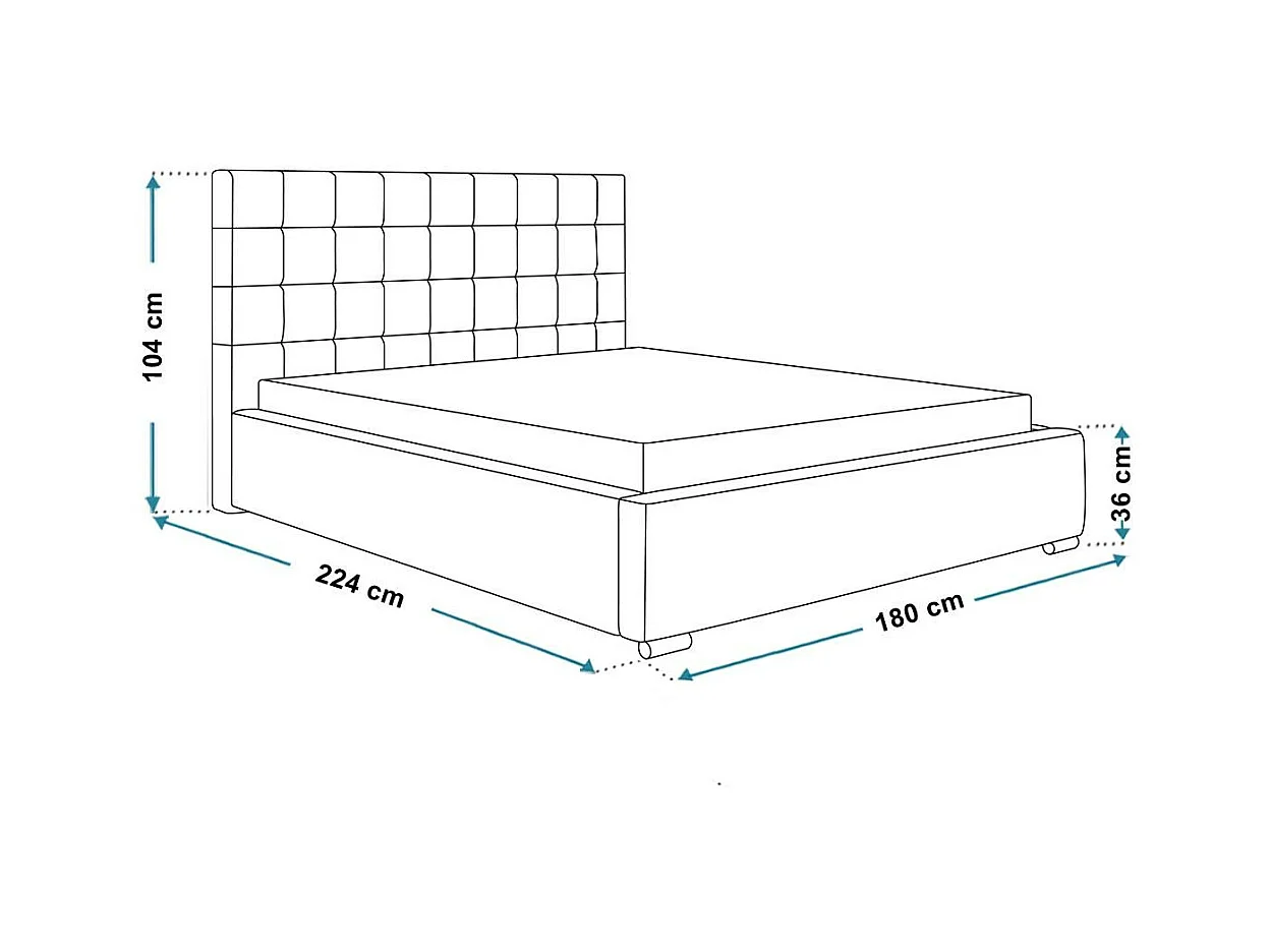 Emporius Lit 160x200 adulte avec Rangement Noris - Lit double Lit rembourré avec Tete de Lit - Velvet Bleu (Kronos 09)