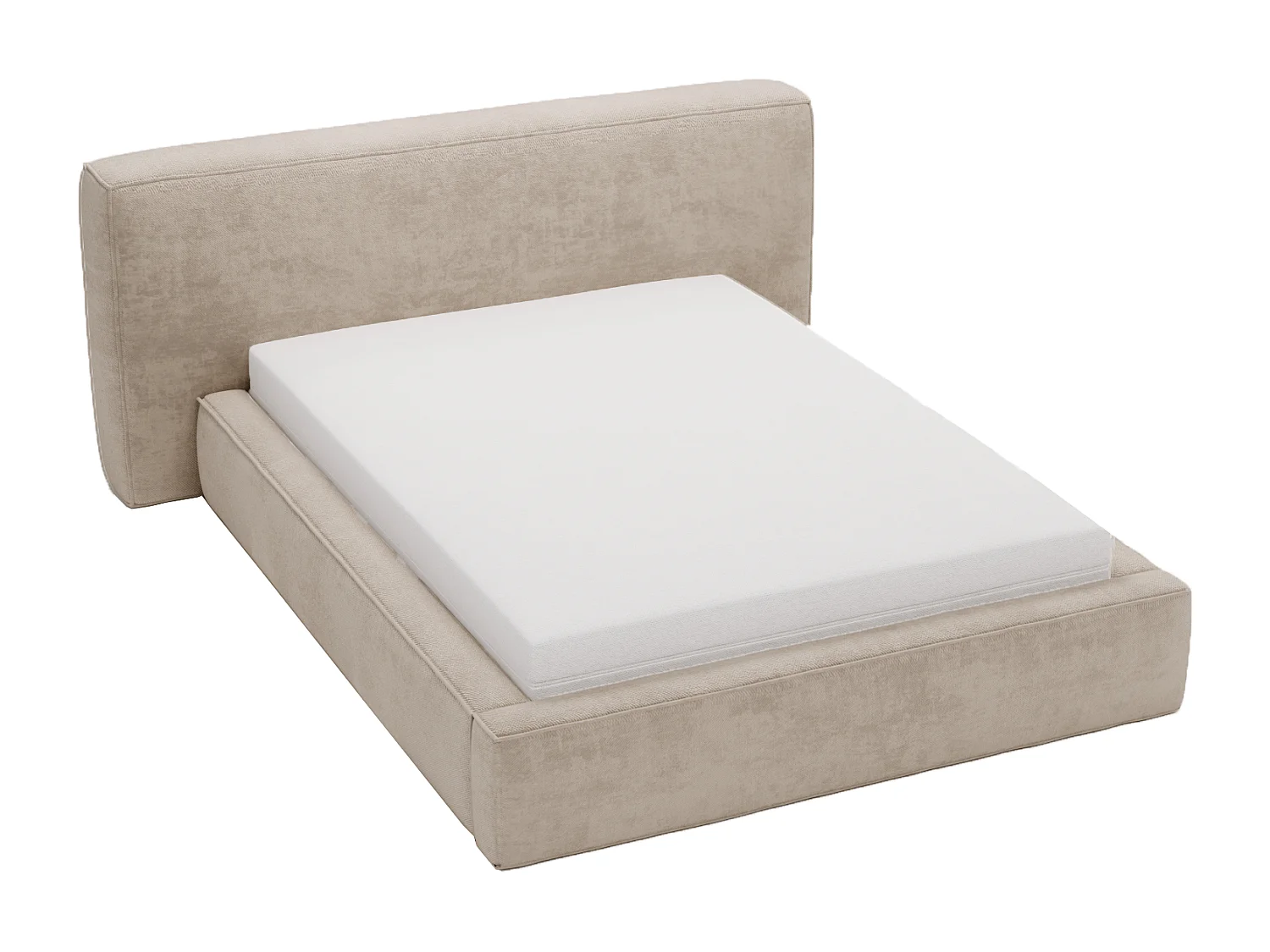 Emporius Lit 180x200 cm Vitoria - Lit adulte avec Tete de Lit, avec Rangement - Lit Beige (Symphony 3)