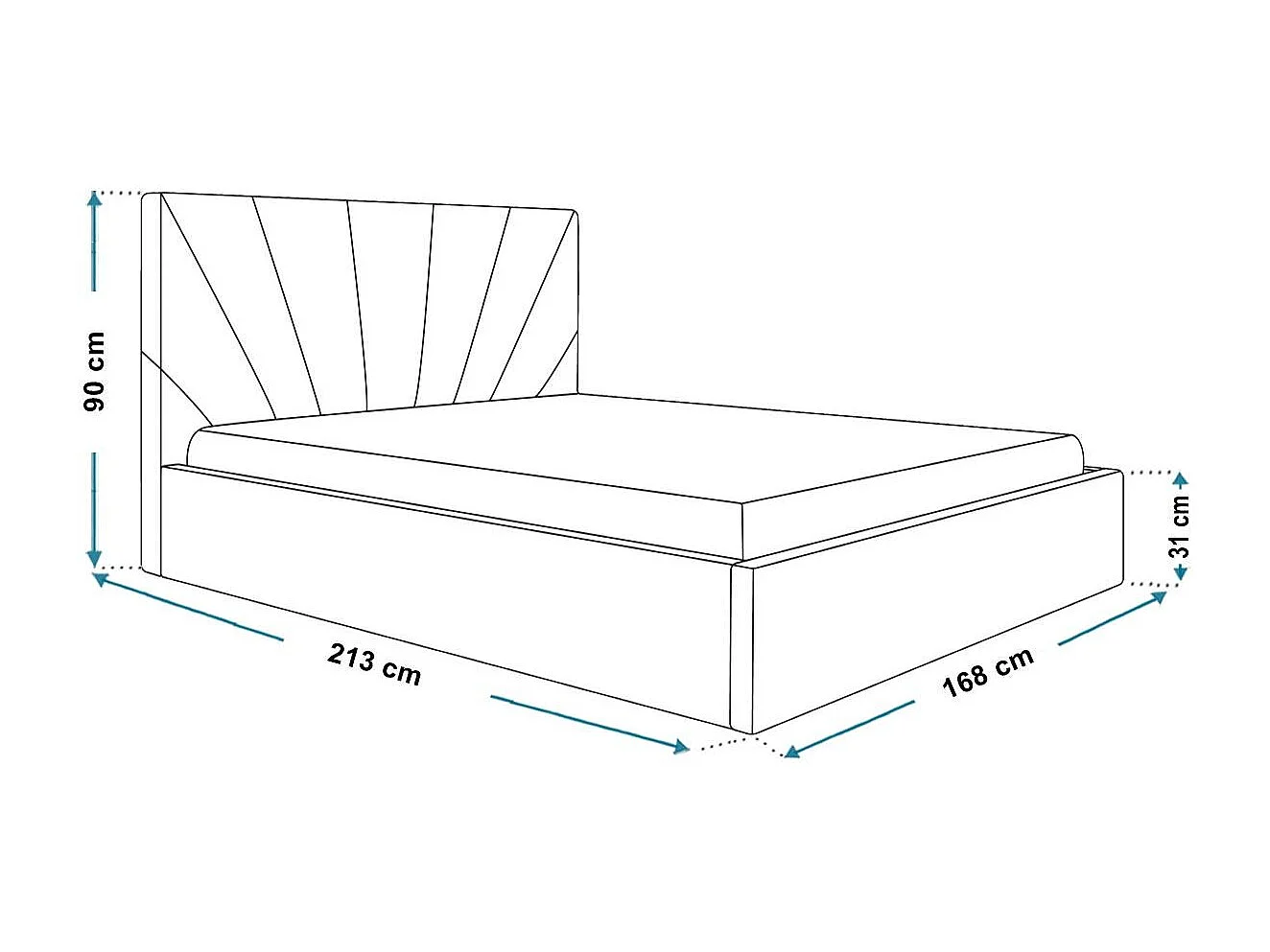 Emporius Doppelbett 160 x 200 Aris - Polsterbett mit Bettkasten, Lattenrost - Velvet Hellgrau (Jasmine 90)