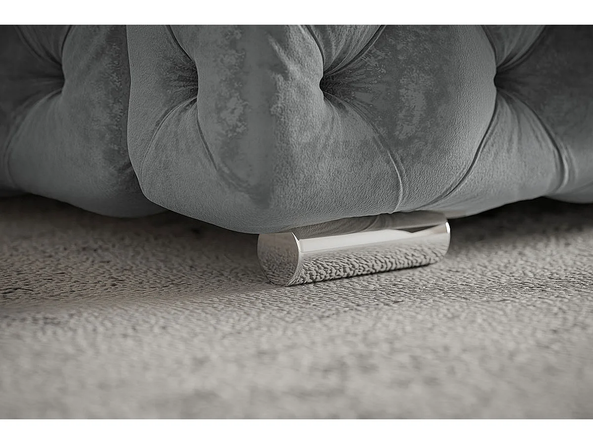 Emporius Lit coffre 180x200 Adonis - Lit avec Tete de Lit - Lit avec Rangement, stoff lit Gris foncé (Jasmine 96)