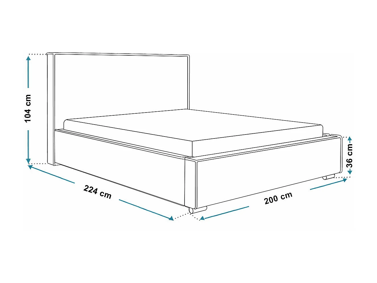 Emporius bed met opbergruimte Sydney - gestoffeerd bed 180x200, fluwelen Beige (Amor Velvet 4323)