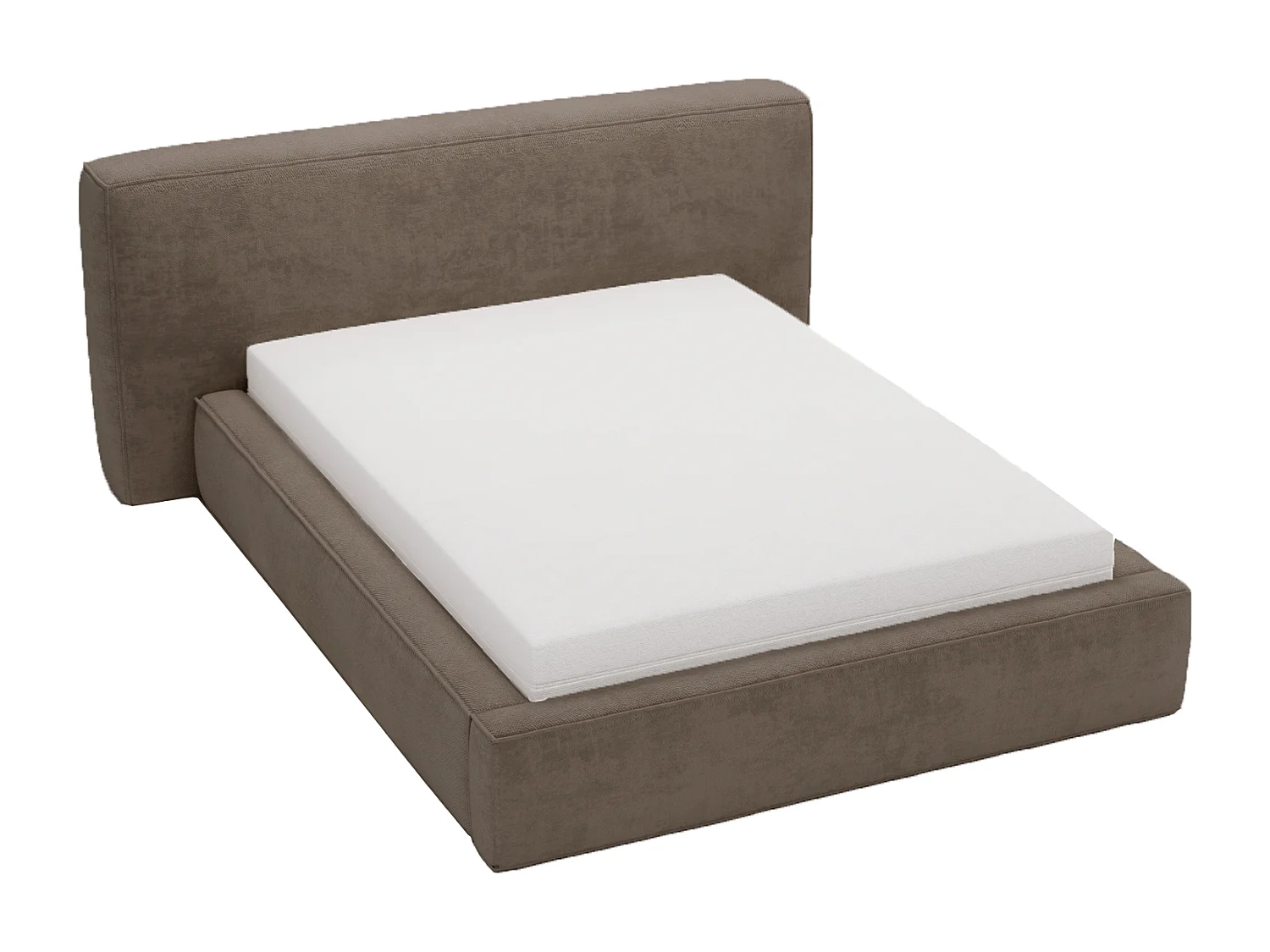 Emporius Lit 140x200 cm Vitoria - Lit adulte avec Tete de Lit, avec Rangement - Lit Brun (Symphony 6)