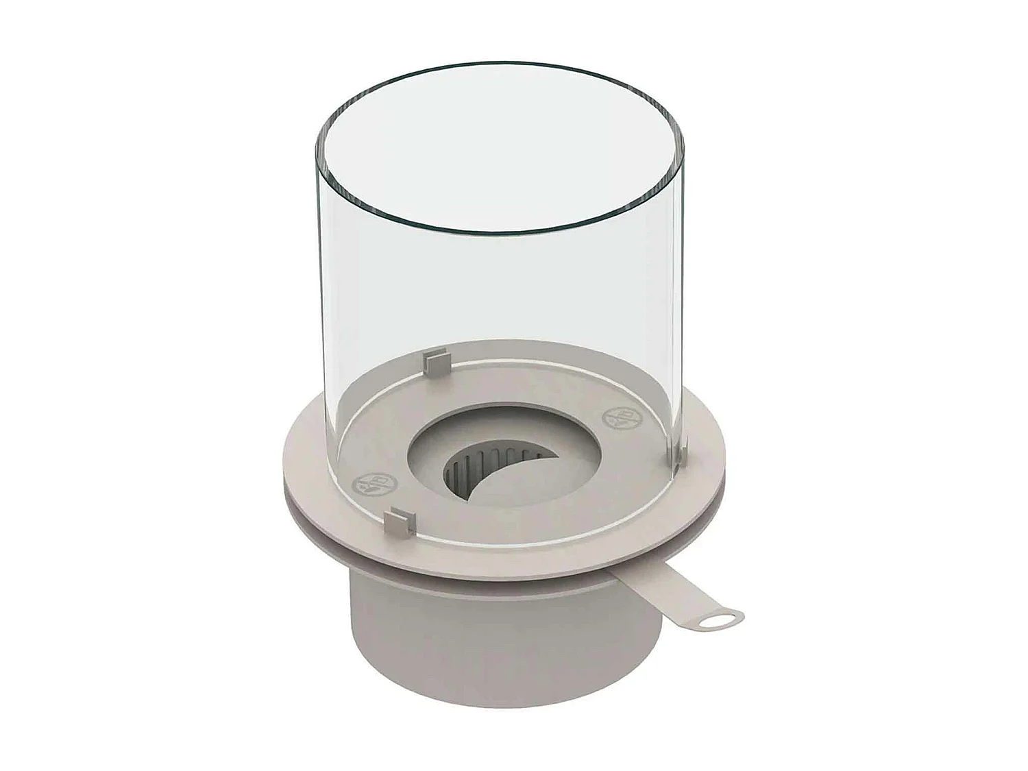 Stromboli - Chimenea de bioetanol de suelo ø 60xH56 cm, tórtola