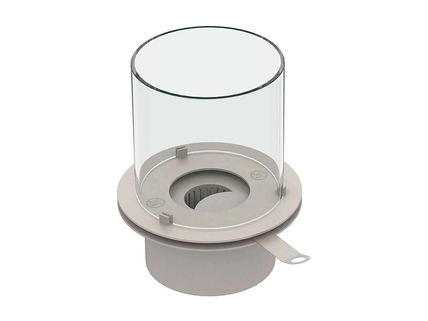 Raffaello - Chimenea de bioetanol de suelo ø 35xH55 cm, beige