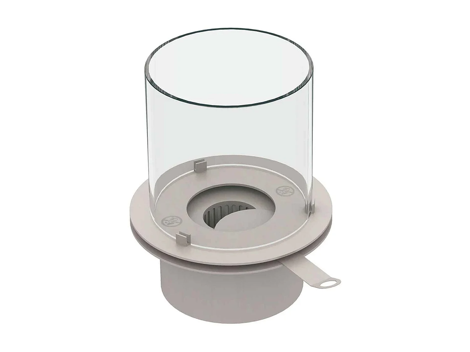 Modigliani - Chimenea de bioetanol de suelo ø 36xH56 cm, blanco