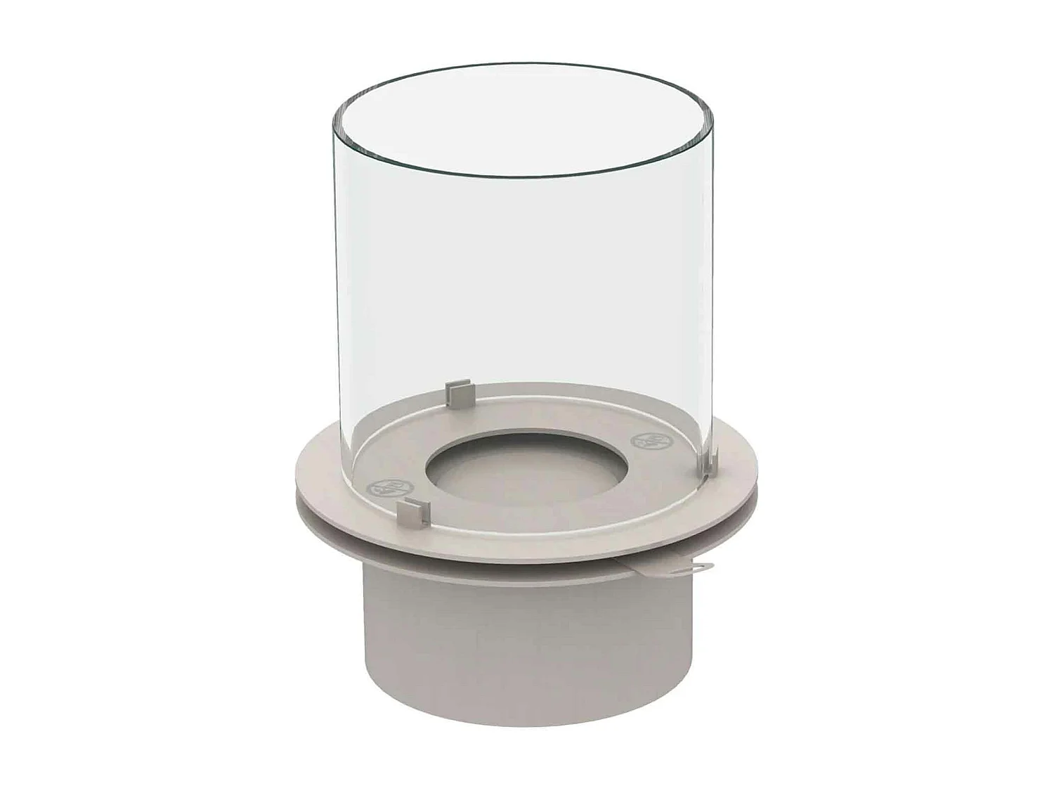 Botticelli - Cheminée au bioéthanol de sol ø 40xH54 cm, blanc