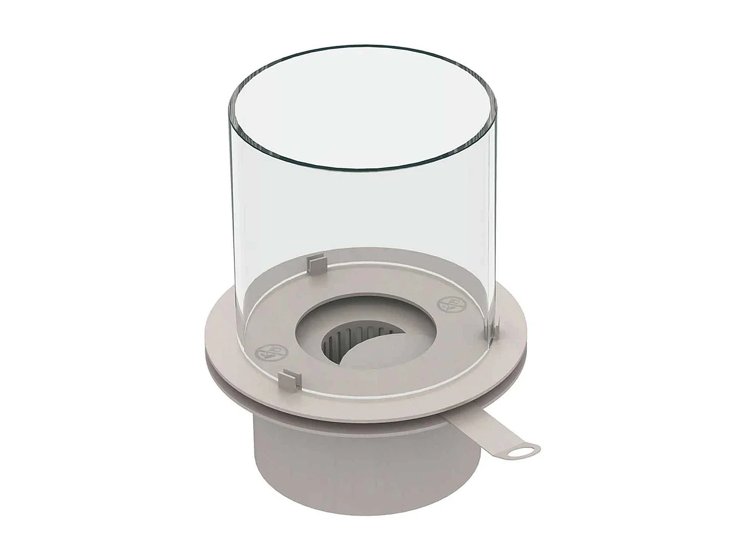 Botticelli - Cheminée au bioéthanol de sol ø 40xH54 cm, blanc