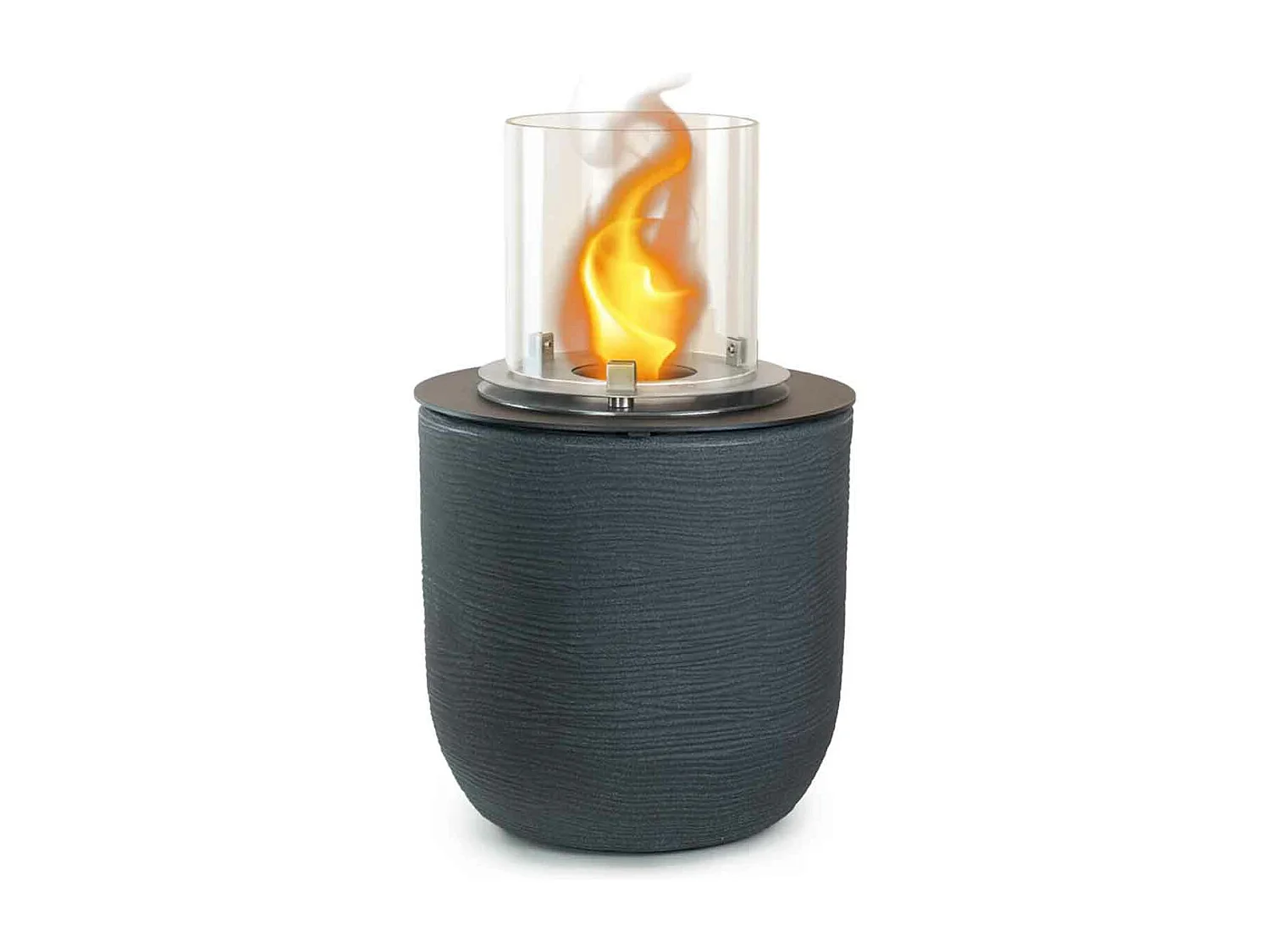 Raffaello - Chimenea de bioetanol de suelo ø 35xH55 cm, gris