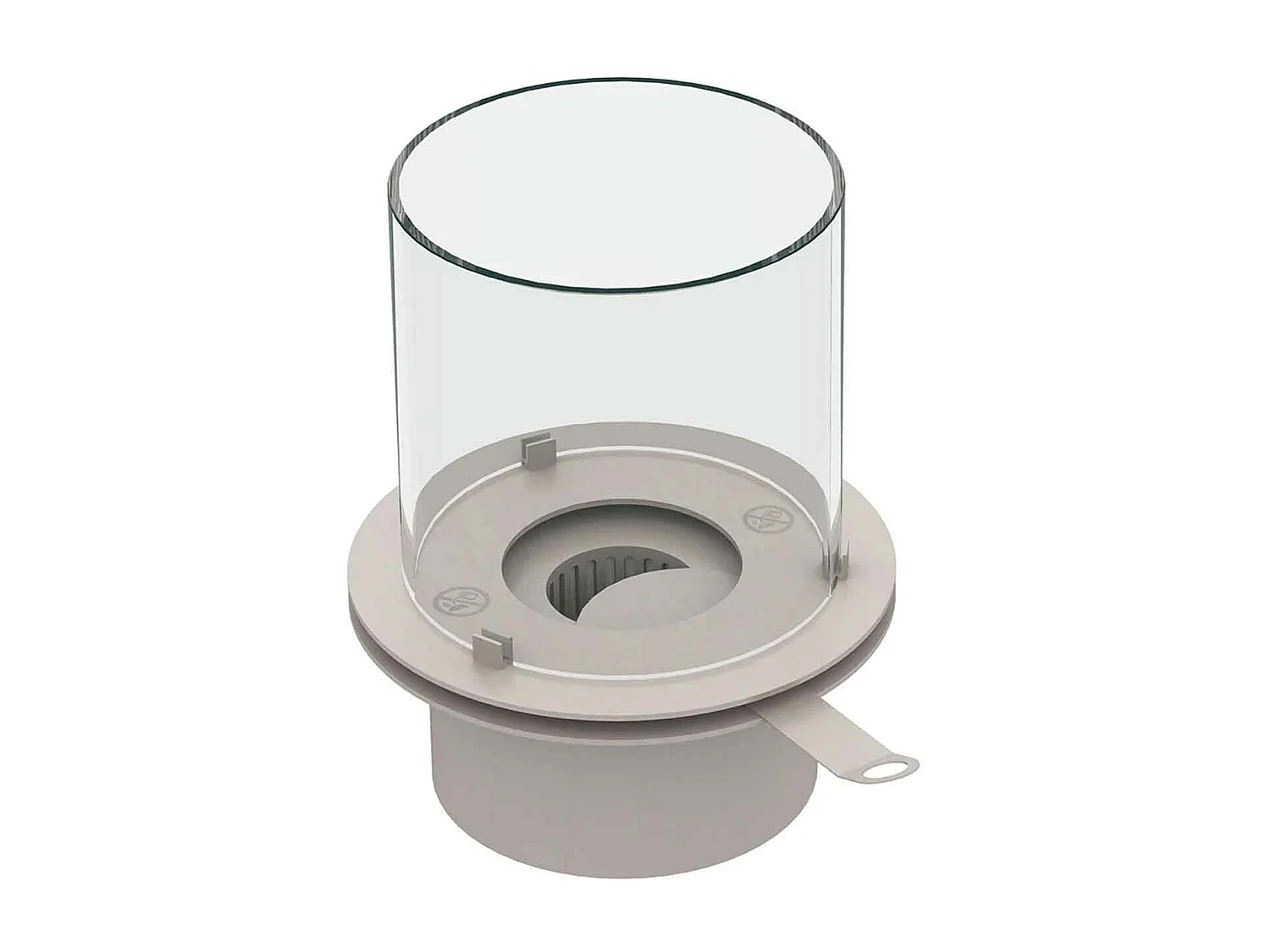 Raffaello - Chimenea de bioetanol de suelo ø 35xH55 cm, gris