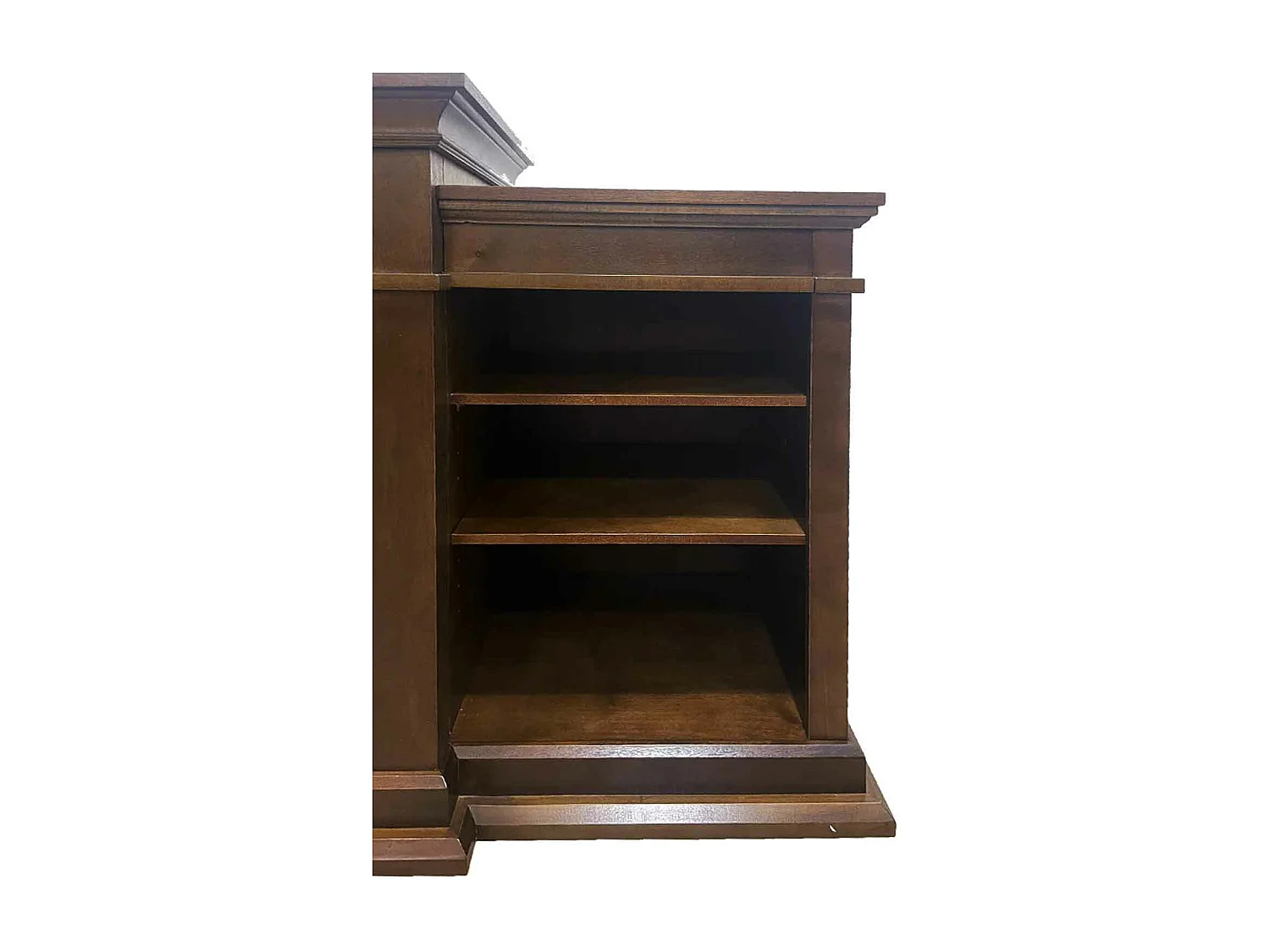 Biden - Camino elettrico da terra 179x48xH85 cm, effetto fiamma, colore legno noce