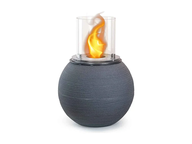Botticelli - Chimenea de bioetanol de suelo ø 40xH54 cm, gris