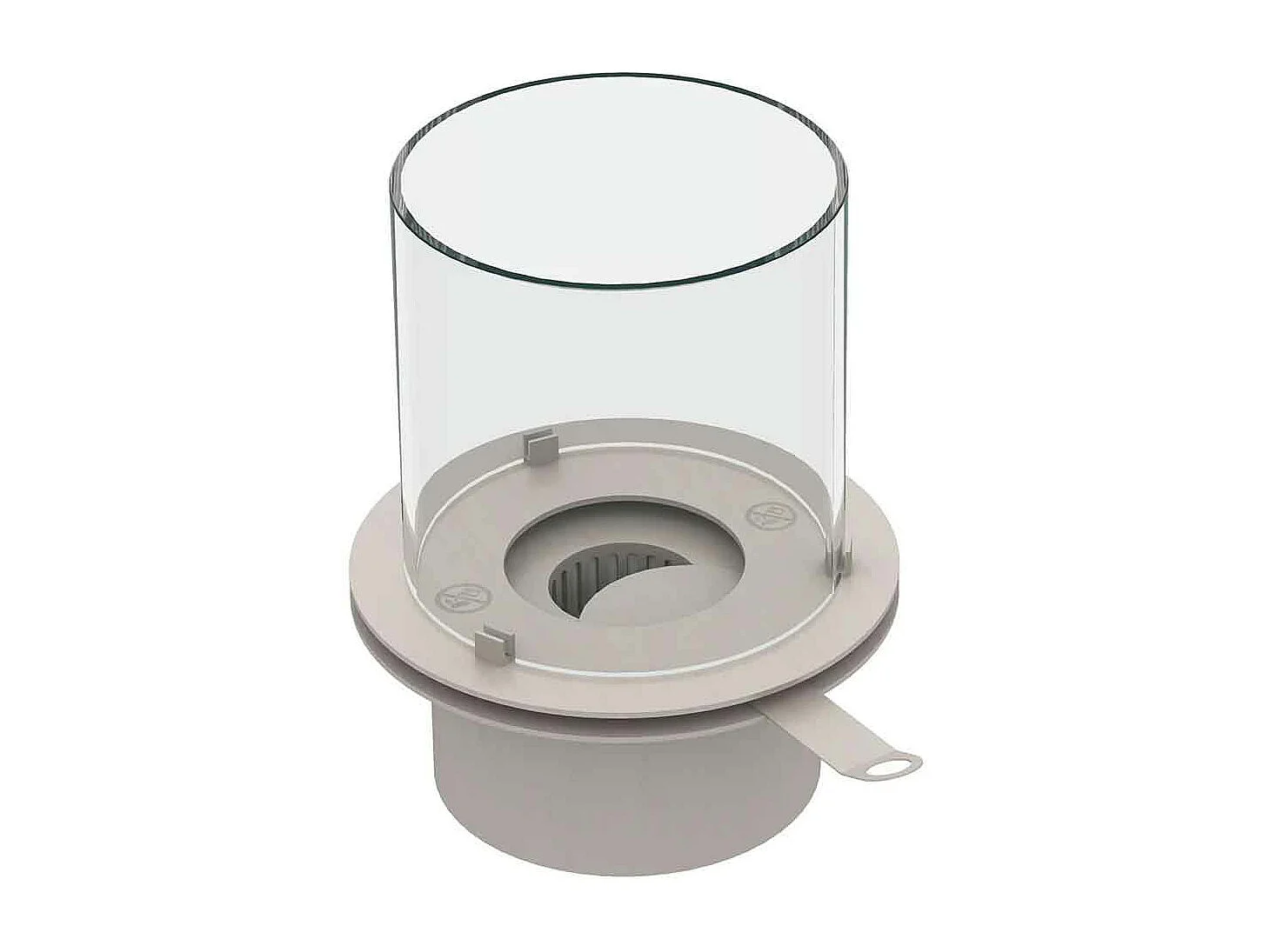 Botticelli - Cheminée au bioéthanol de sol ø 40xH54 cm, gris