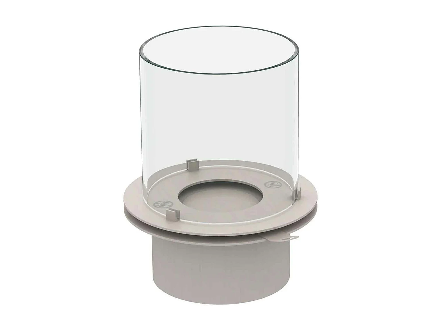 Botticelli - Cheminée au bioéthanol de sol ø 40xH54 cm, gris