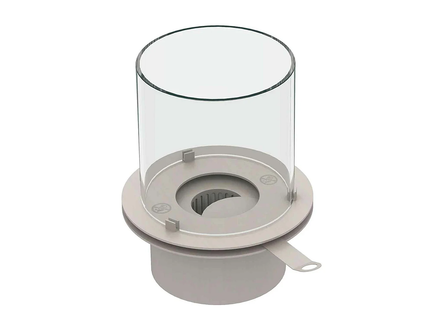 Botticelli - Chimenea de bioetanol de suelo ø 40xH54 cm, marrón