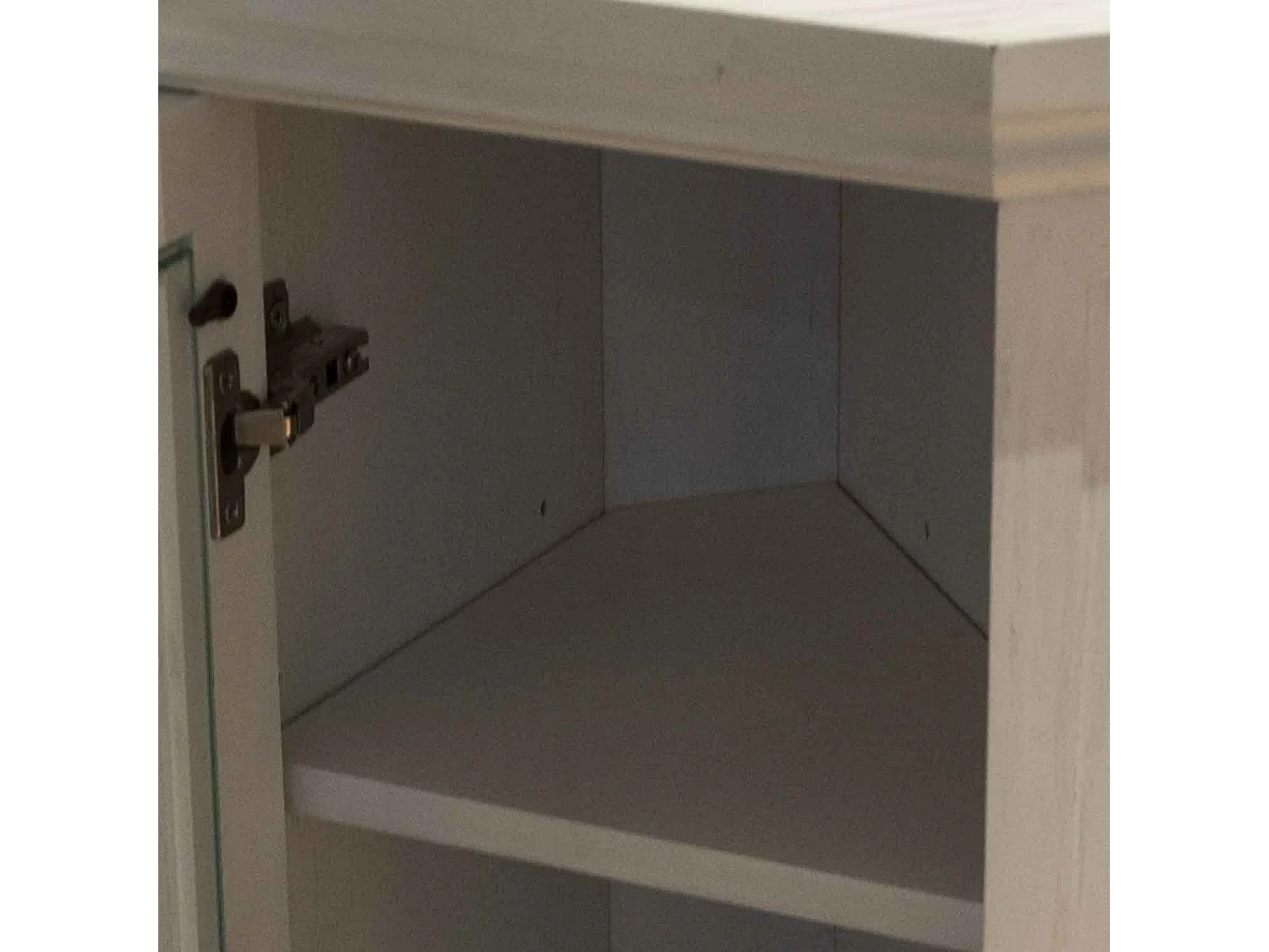 Madison - Cheminée électrique angulaire de sol en bois 126x78xH83 cm, effet flamme, couleur blanc