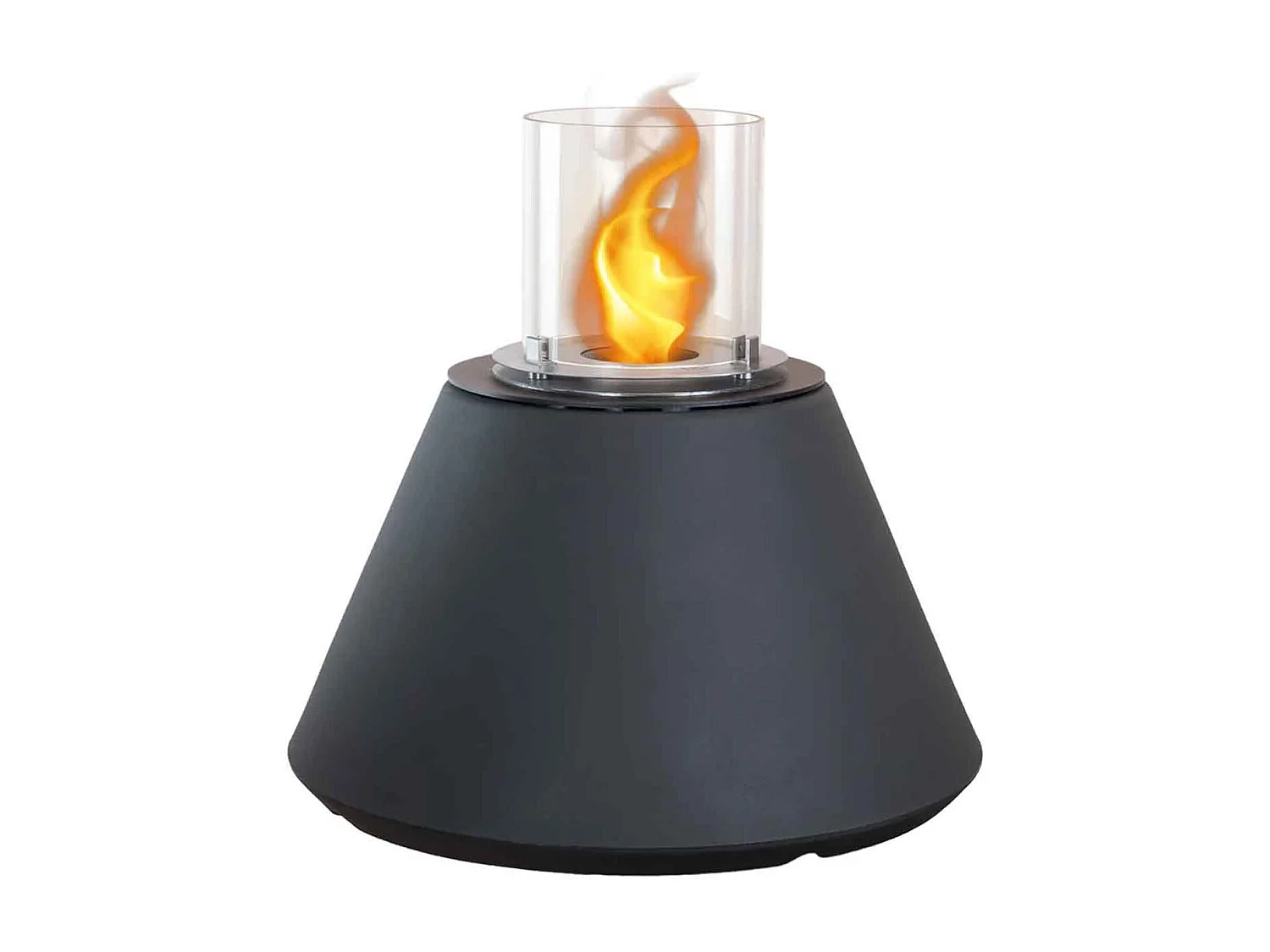 Stromboli - Cheminée au bioéthanol de sol ø 60xH56 cm, gris