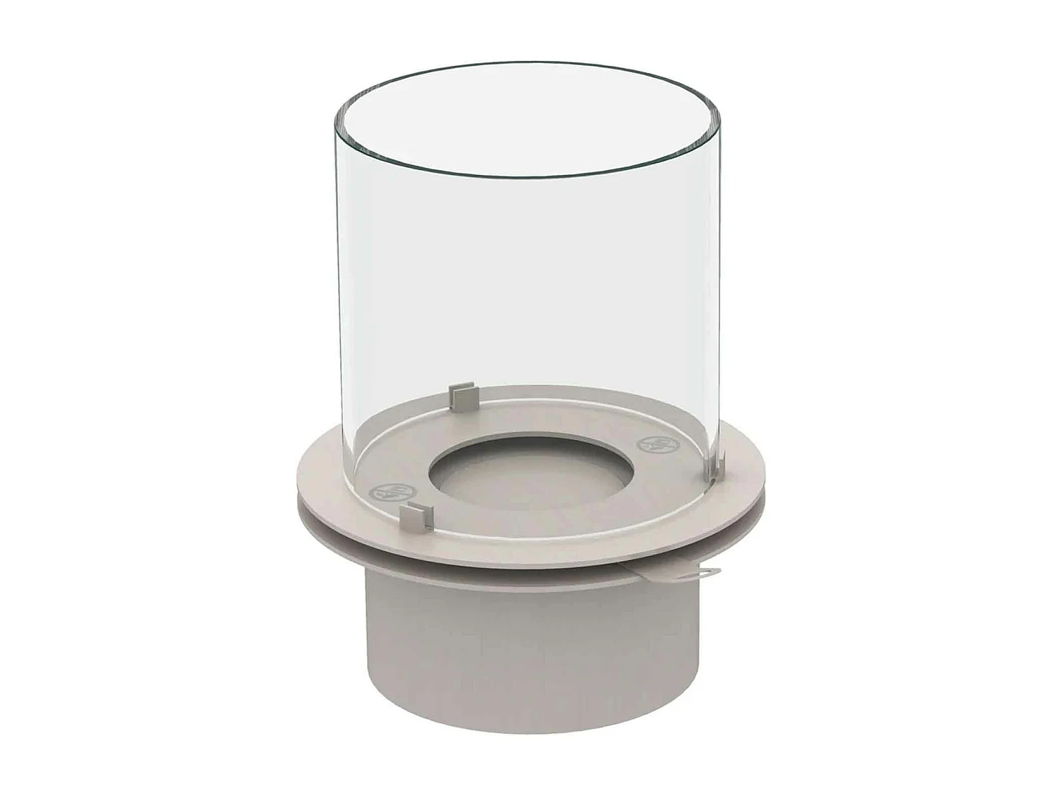 Stromboli - Cheminée au bioéthanol de sol ø 60xH56 cm, gris