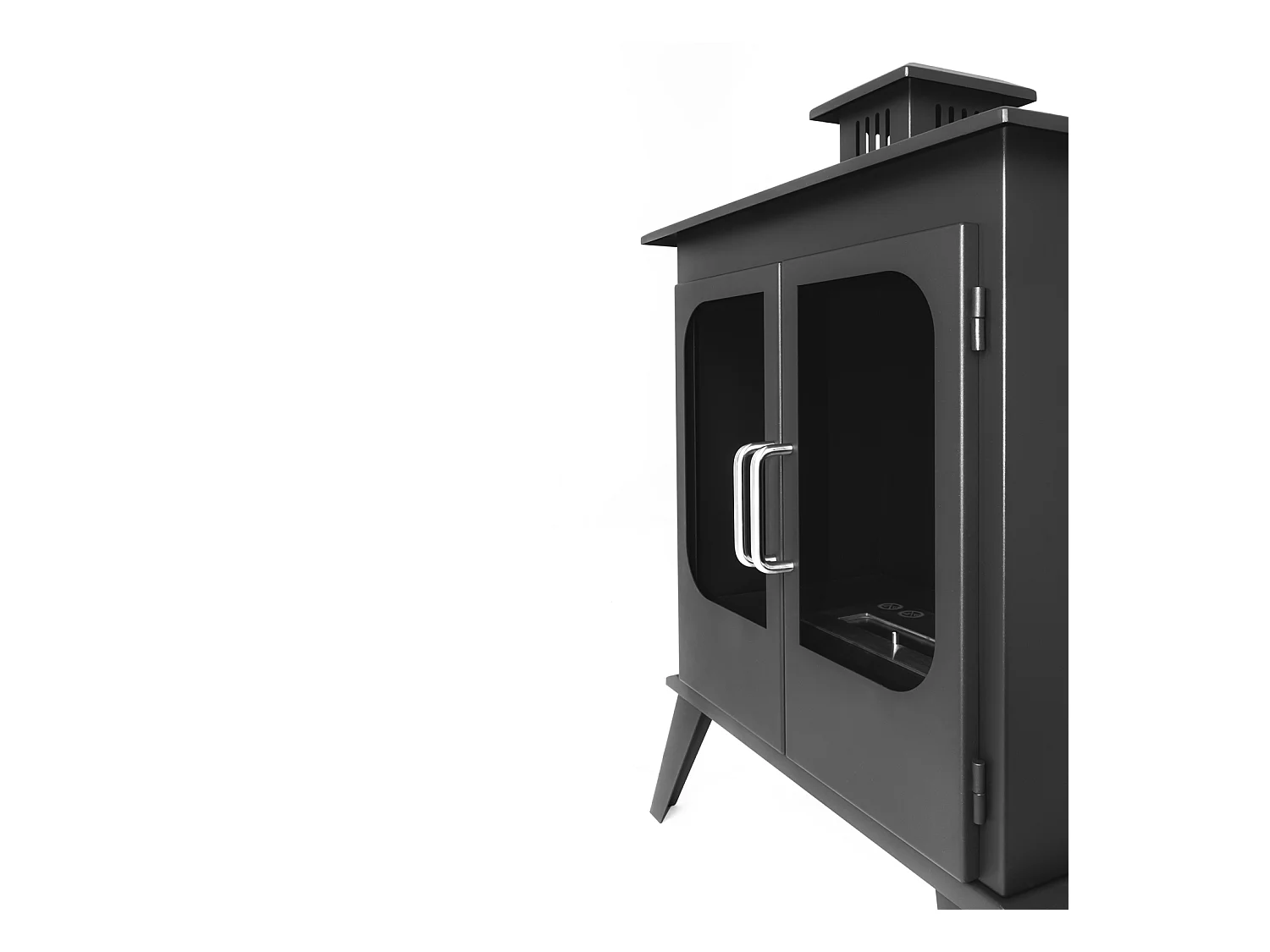 Commodo - Chimenea de bioetanol de suelo freestanding estilo vintage, 52x30xH78 cm