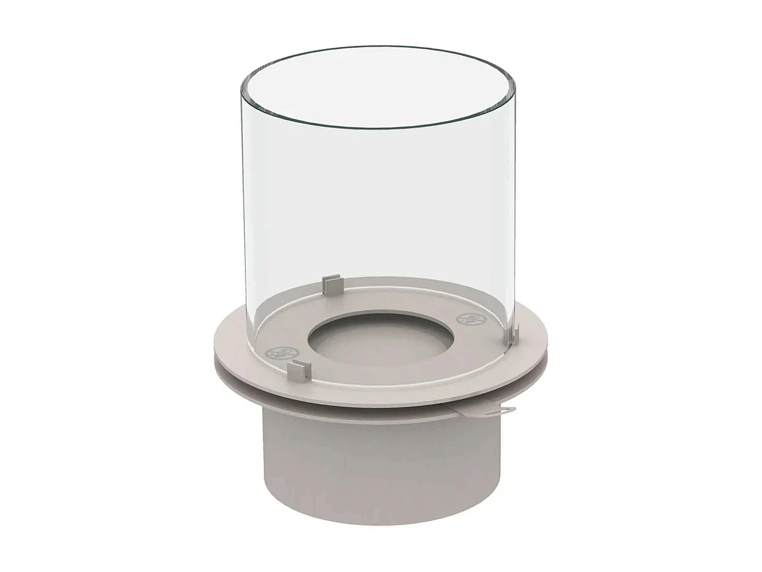 Botticelli - Cheminée au bioéthanol de sol ø 40xH54 cm, beige