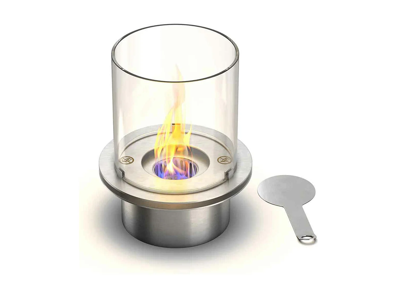 Botticelli - Chimenea de bioetanol de suelo ø 40xH54 cm, beige