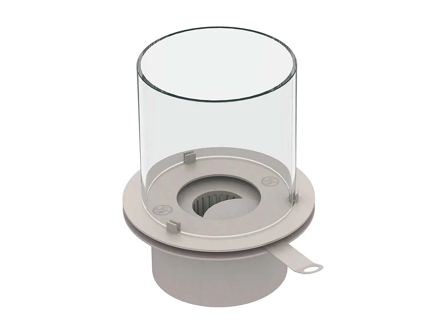 Botticelli - Chimenea de bioetanol de suelo ø 40xH54 cm, beige