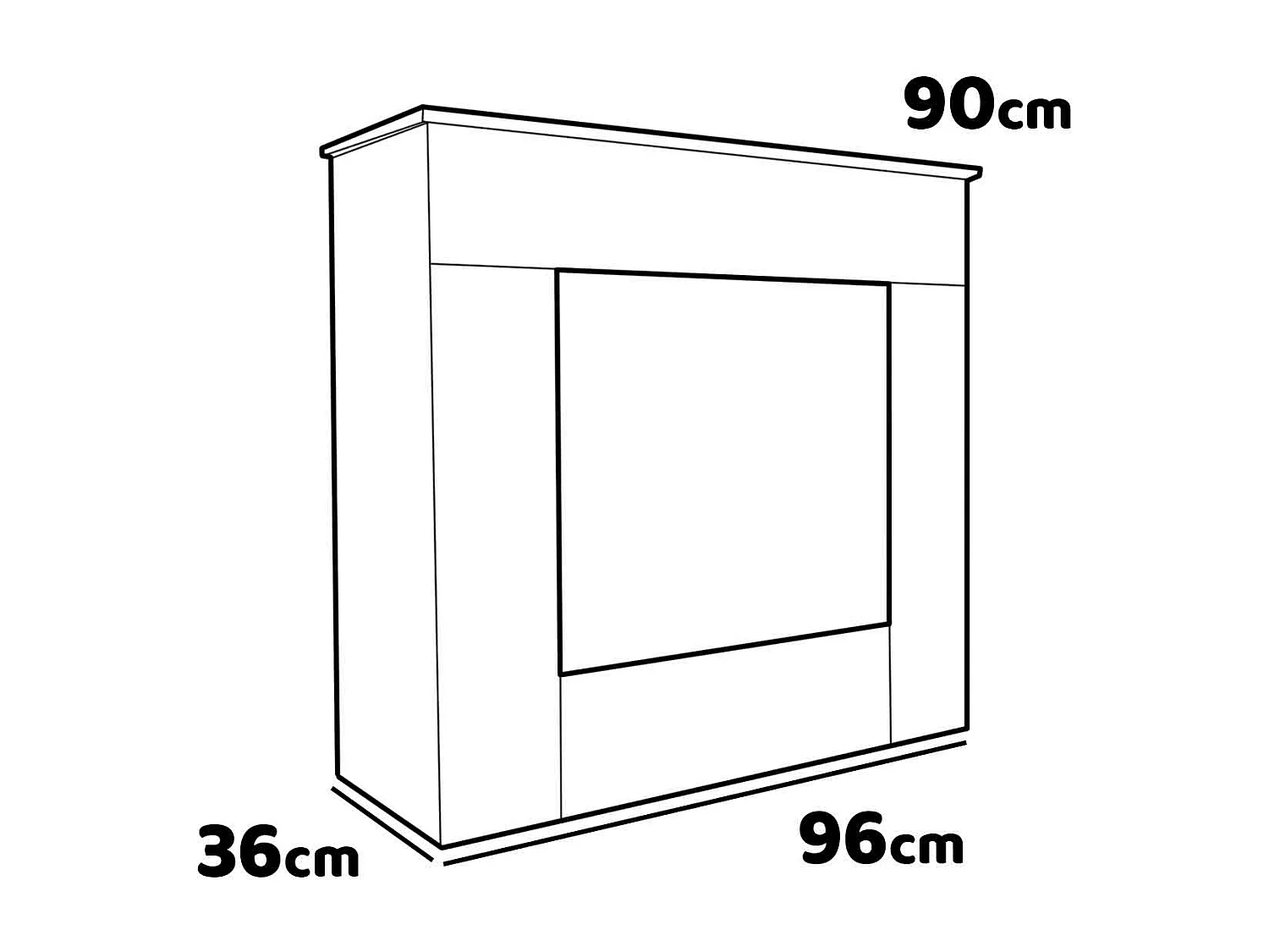 Michelangelo - Camino a bioetanolo da terra in legno 96x36xH90 cm
