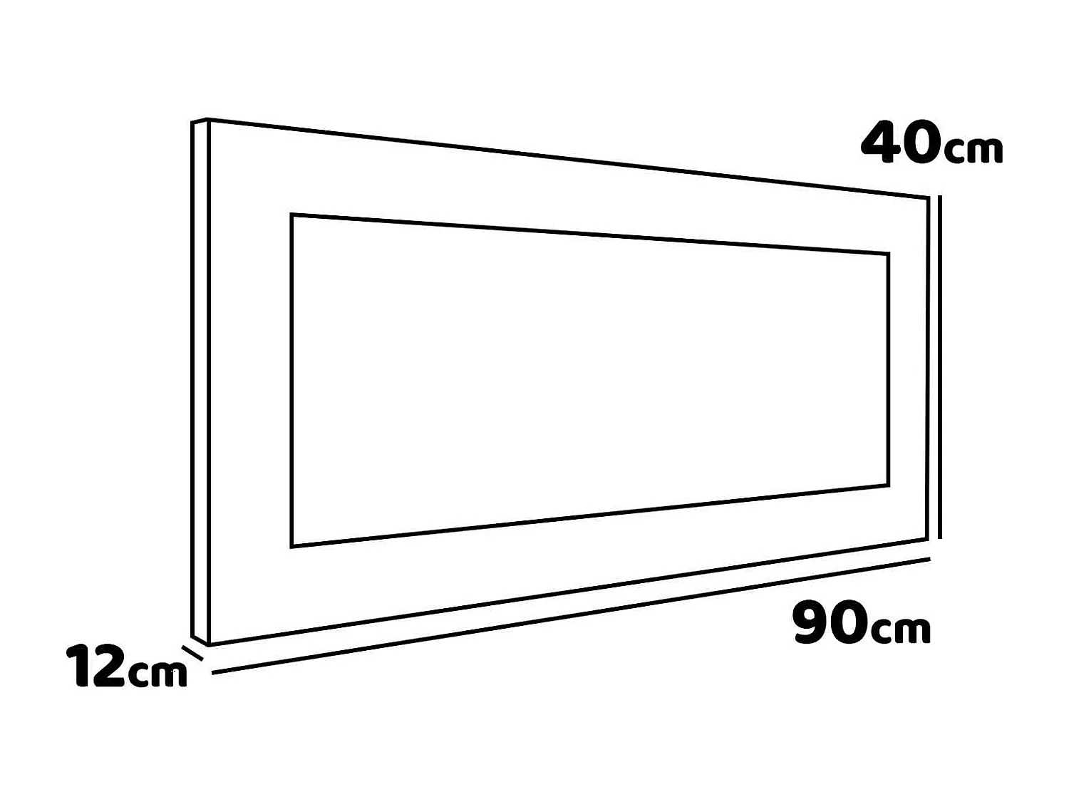 Livorno - Chimenea de bioetanol pared o de empotrar en pared 90x12xH40 cm