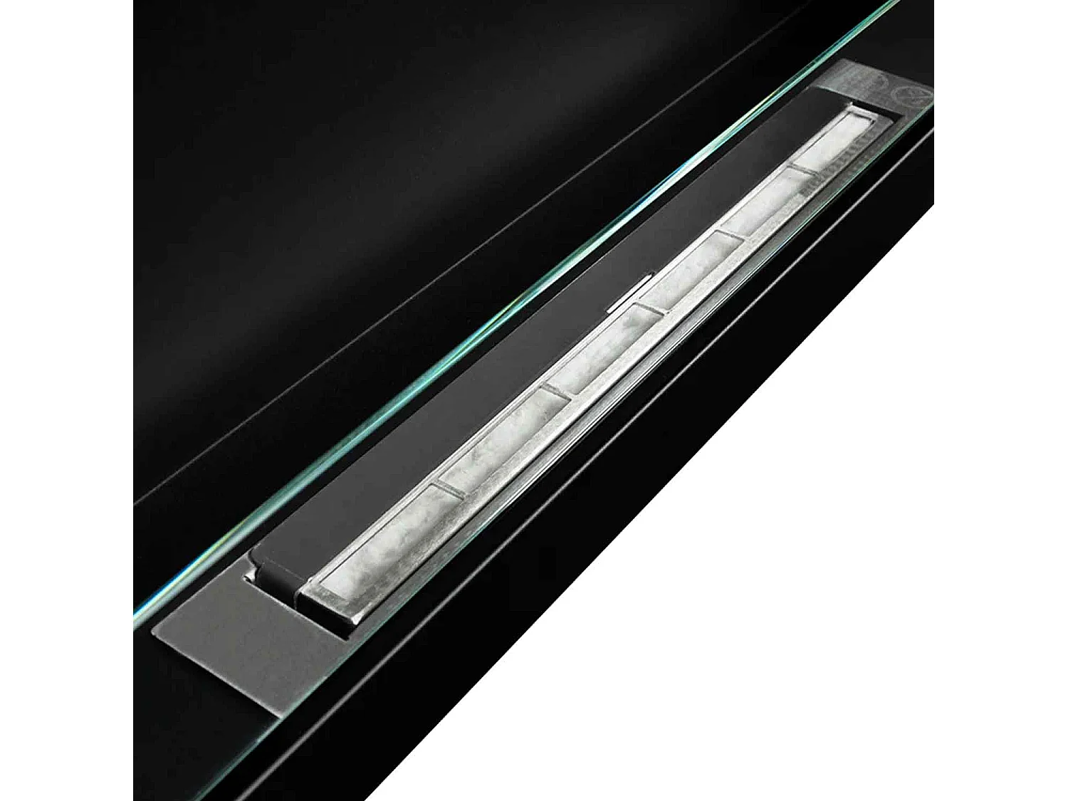 Livorno - Chimenea de bioetanol pared o de empotrar en pared 90x12xH40 cm