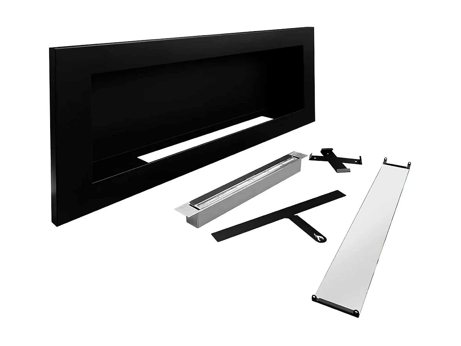 Livorno - Chimenea de bioetanol pared o de empotrar en pared 90x12xH40 cm